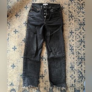 Re/Done gray wash straight leg jeans